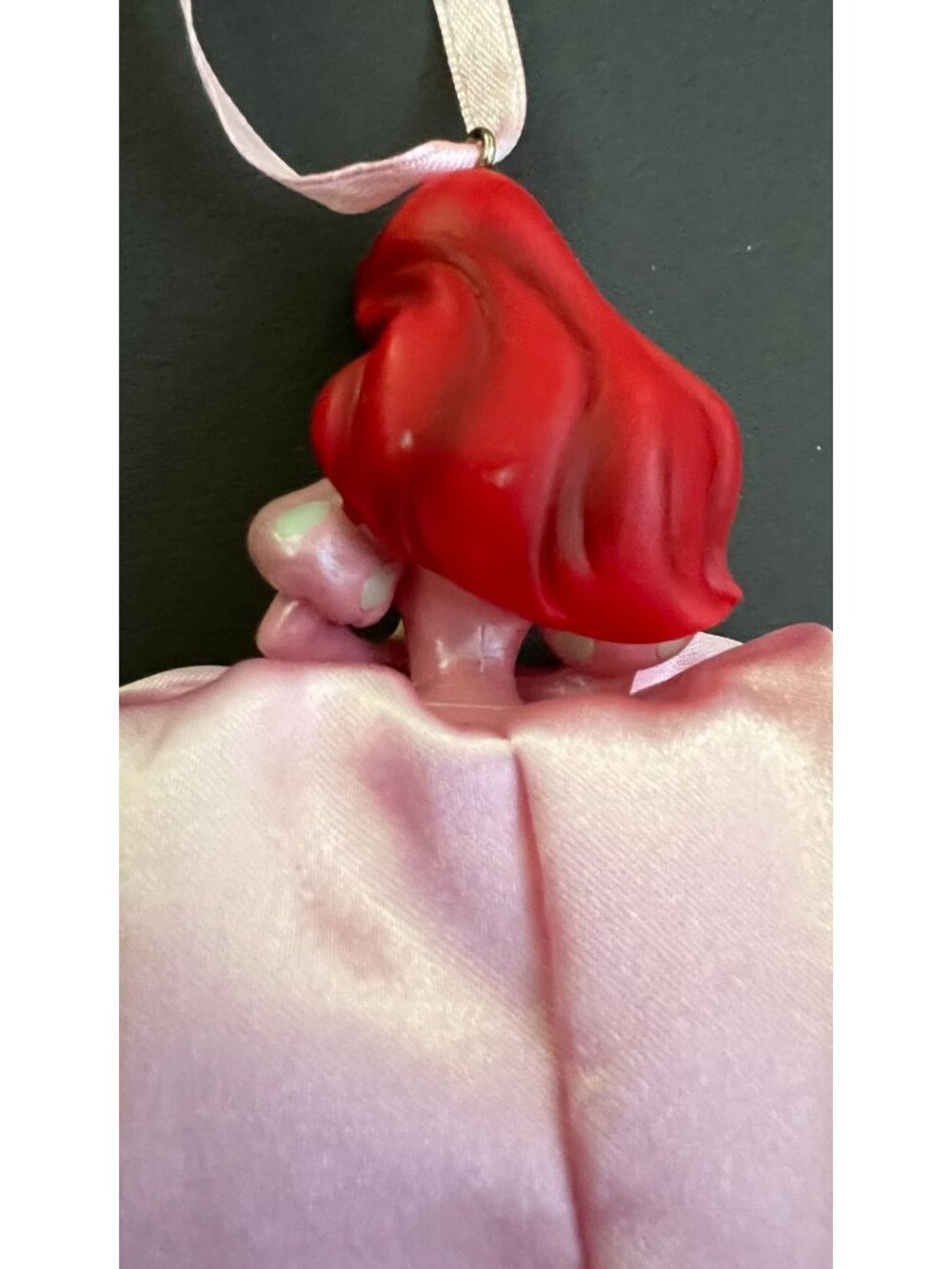Disney Ariel Pink Gown Christmas Ornament With Glittering Skirt - Picture 4 of 5